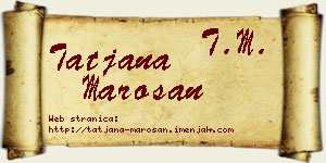 Tatjana Marošan vizit kartica